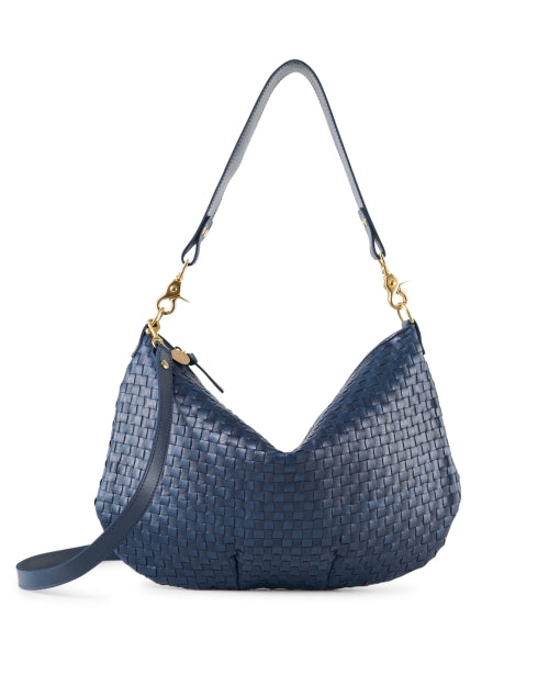 Moyen Navy Woven Messenger Bag