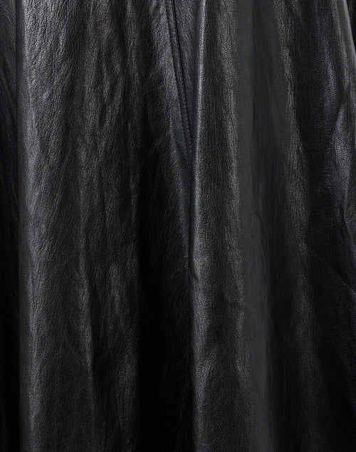 Rhea Black Faux Leather Skirt
