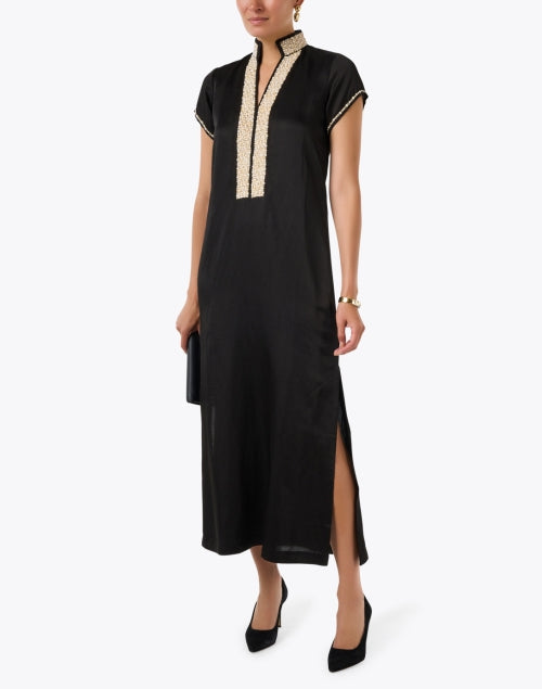 Pearl Black Beaded Dress