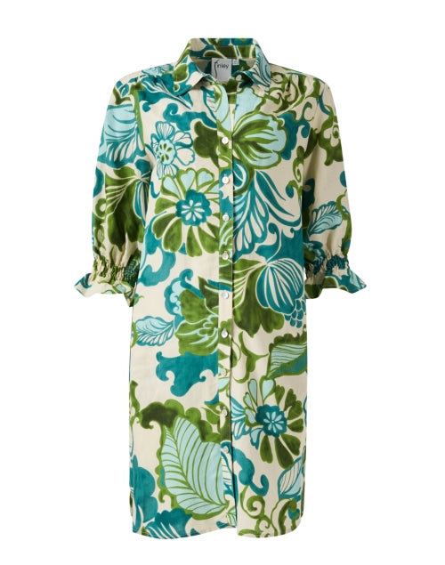 Miller Blue and Green Print Dress