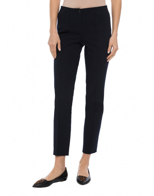 Ros Navy Cotton Stretch Pant