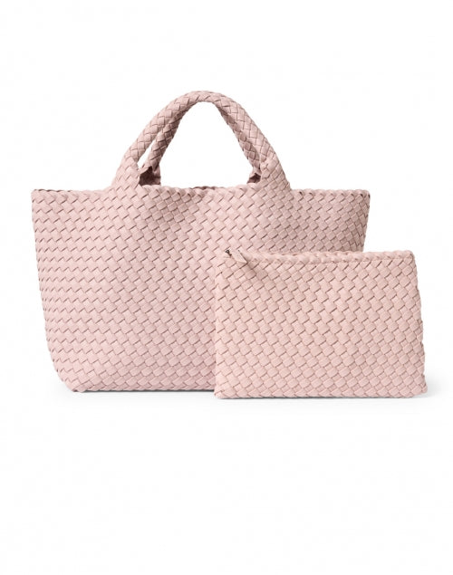 St. Barths Medium Shell Pink Woven Handbag