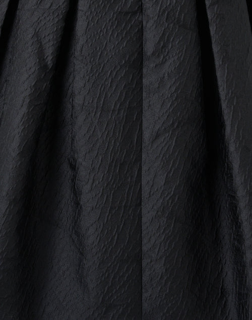 Black Jacquard Fit and Flare Dress