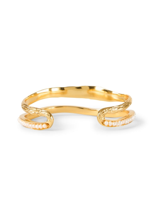 Gisele Gold and Pearl Cuff Bracelet