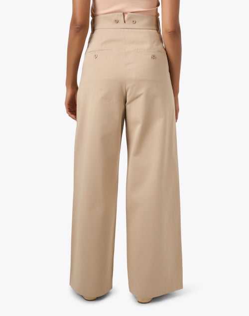 Alfeo Beige Wide Leg Trouser