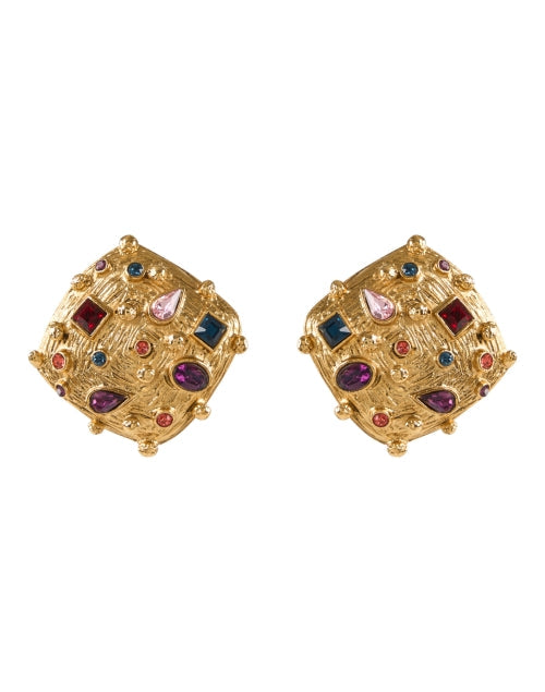 Deon Multi Stone Stud Earrings