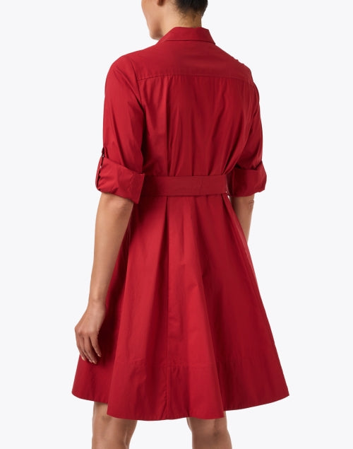 Short Lane Red Shirt Dress