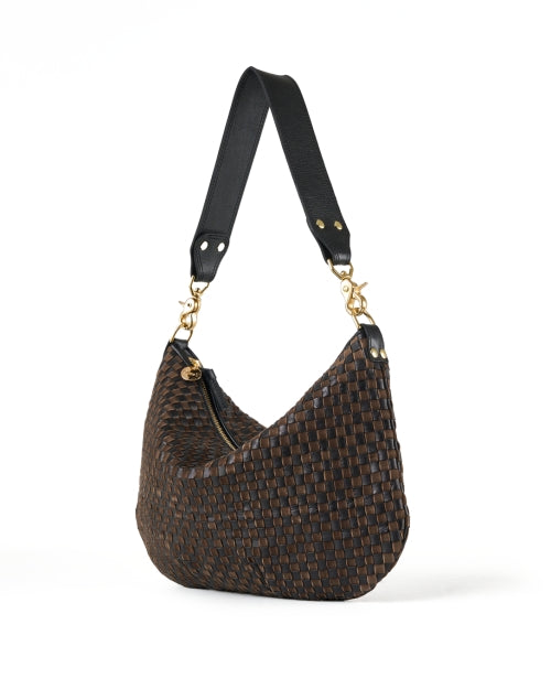 Moyen Black and Brown Woven Messenger Bag