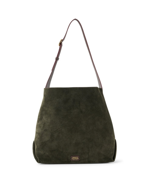 Brynn Olive Green Suede Hobo Bag