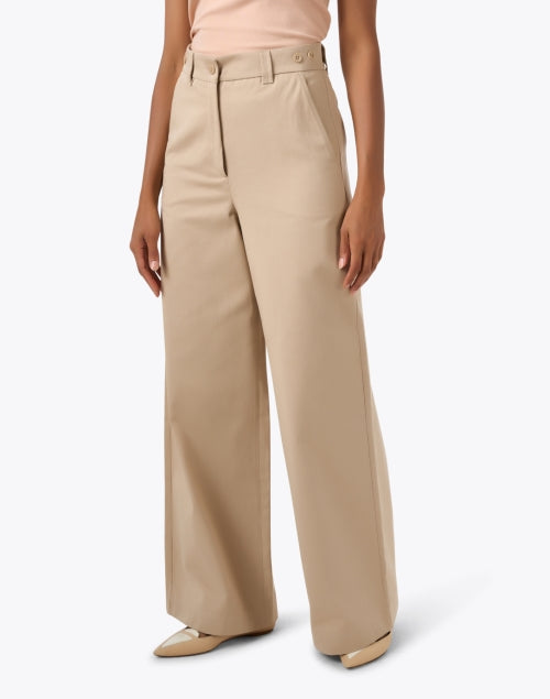 Alfeo Beige Wide Leg Trouser