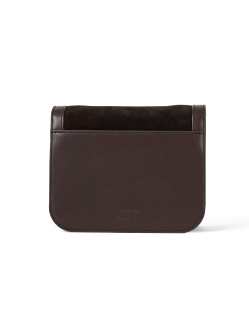 Desi Dark Brown Suede Crossbody Bag
