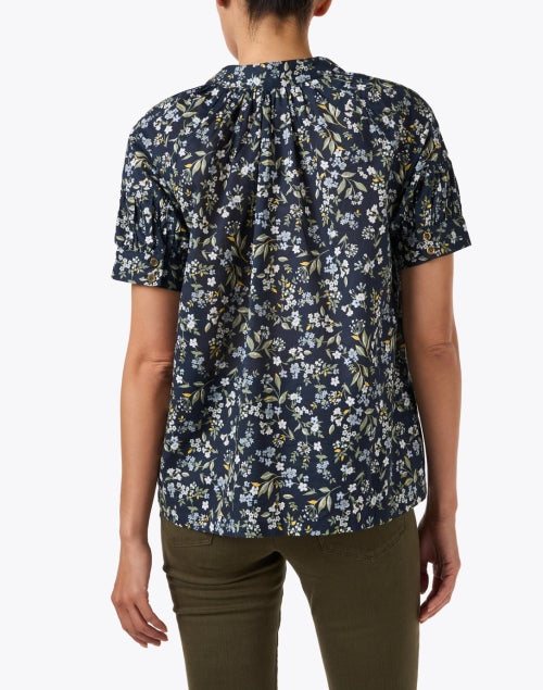 Belle Navy Print Top