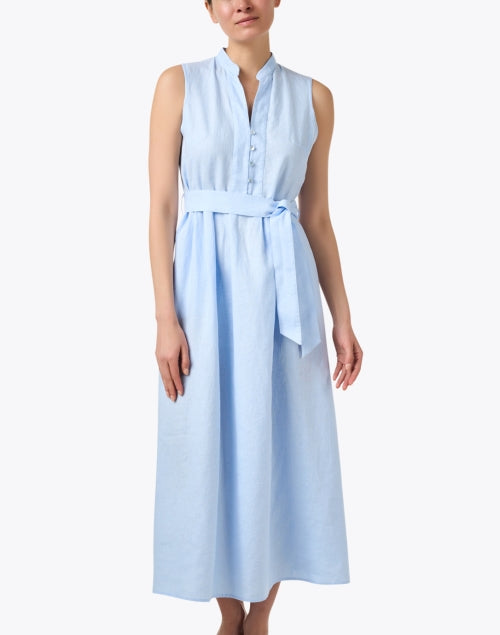 Blue Linen Dress