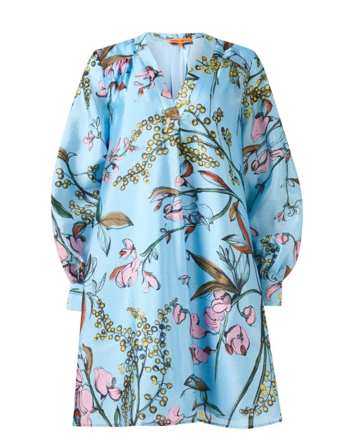 Blue Floral Print Dress