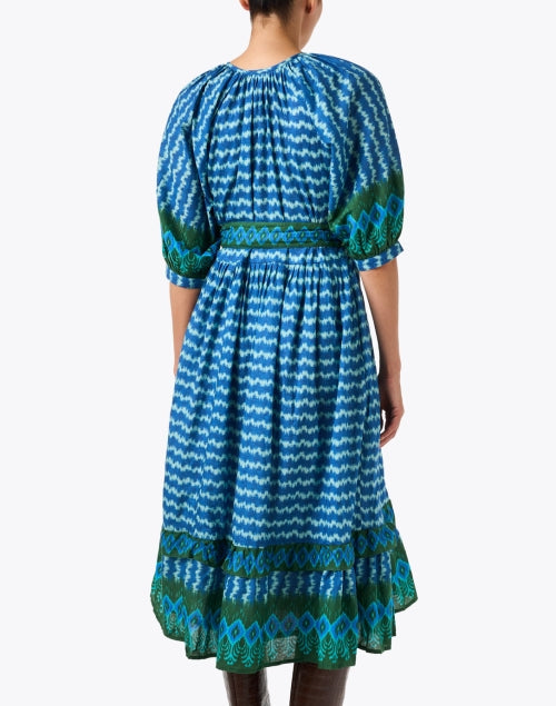 Elsa Blue Multi Print Dress