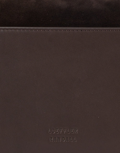Desi Dark Brown Suede Crossbody Bag