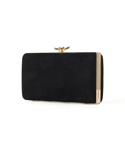 Posie Black Suede Clutch