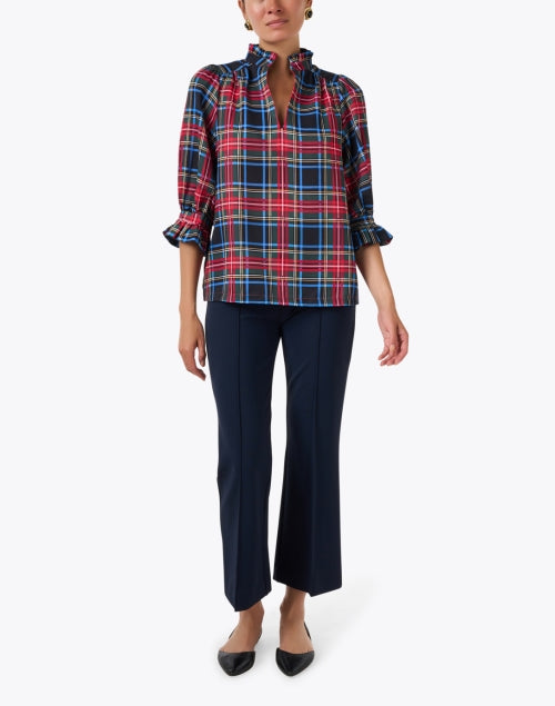 Black Stewart Plaid Tunic Top