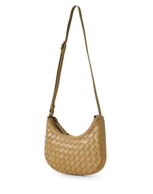 Mini Sling Sage Green Woven Leather Shoulder Bag