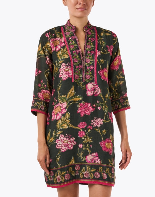 Bennett Pink and Green Floral Tunic Dress