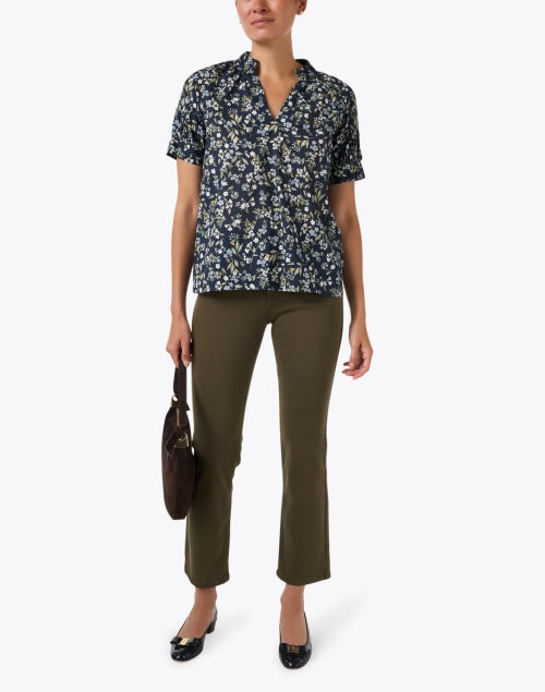 Olive Green Bootcut Ankle Jean