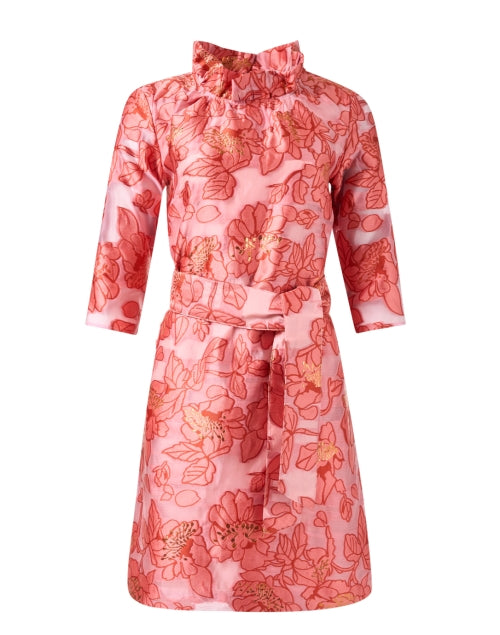 Claudine Pink Floral Organza Dress