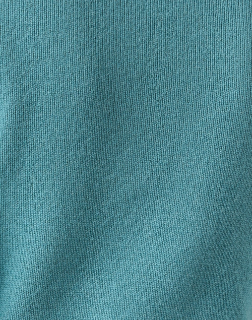Teal Cashmere Turtleneck Sweater