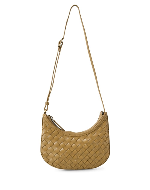 Mini Sling Sage Green Woven Leather Shoulder Bag