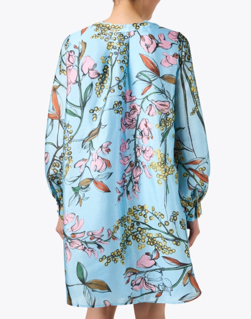 Blue Floral Print Dress