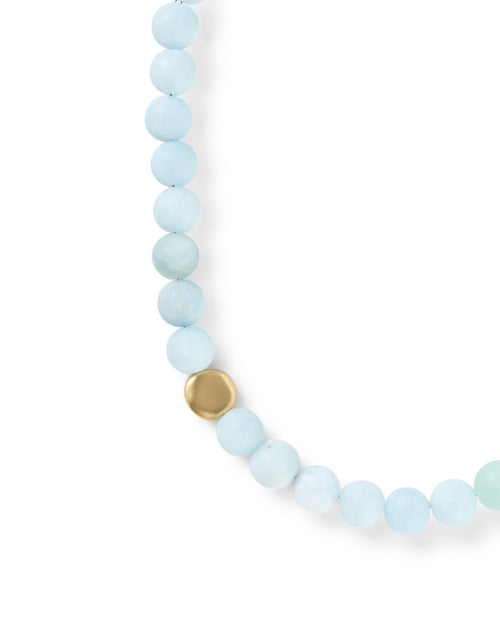 Aquamarine and Gold Beaded Necklace