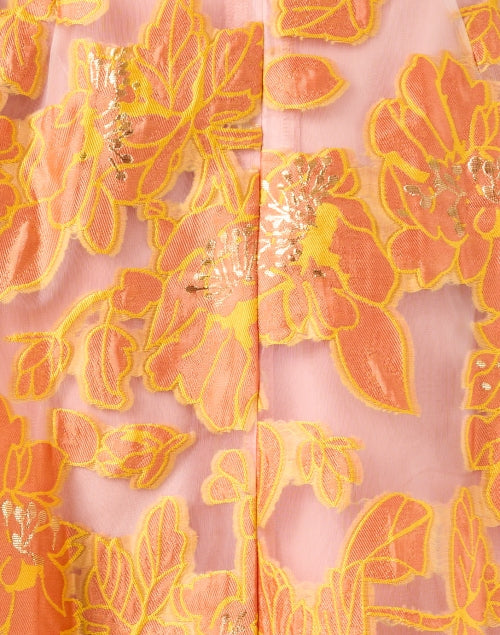 Catherine Orange Floral Organza Dress