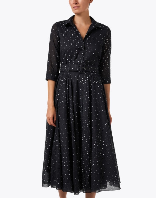 Aster Black Dot Print Dress