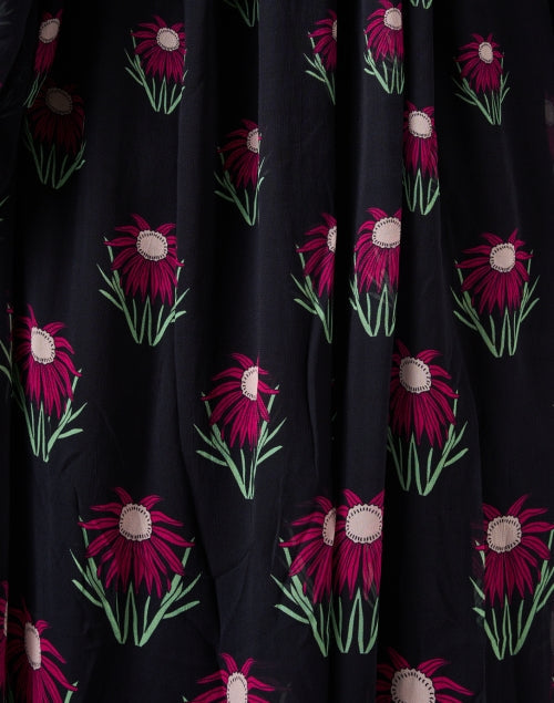 Mai Black Multi Print Georgette Dress