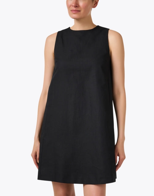 Racer Black Cotton Dress