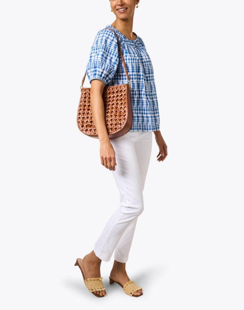 Alba Brown Leather Saddle Bag