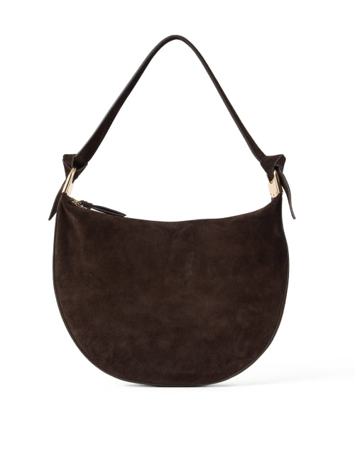 Harlow Dark Brown Suede Shoulder Bag