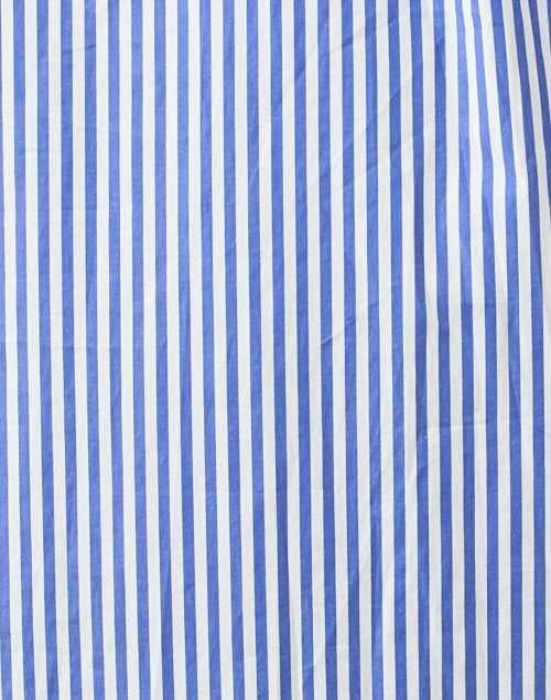 Leonie Blue and White Striped Cotton Shirt Dress
