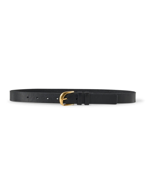 Twist Black Leather Belt
