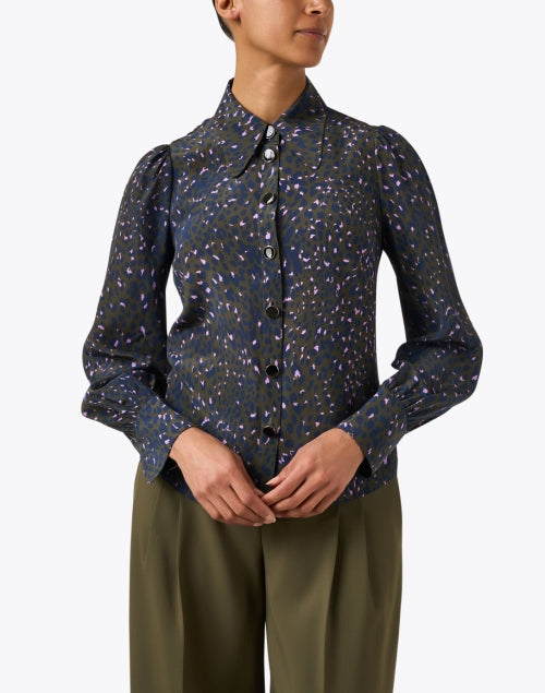 Sonya Multi Animal Print Silk Top