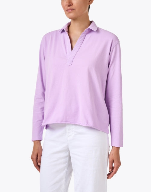 Patrick Violet Popover Henley Top