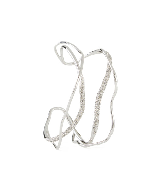 Solanales Silver and Crystal Cuff Bracelet