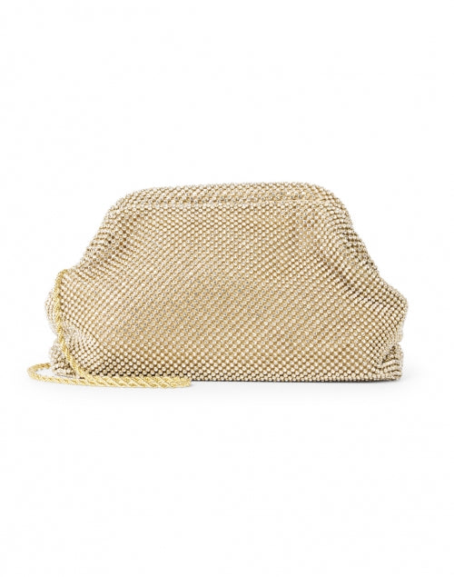 Doreen Gold Diamante Mesh Clutch