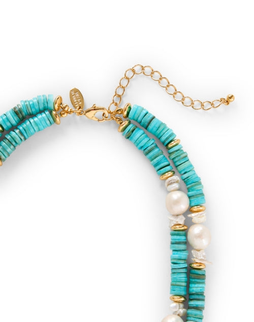 Turquoise and Pearl Layered Necklace