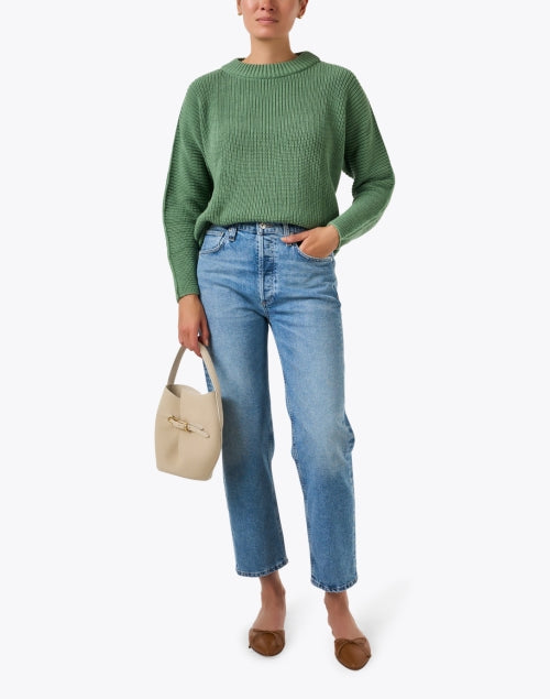 Montecito Green Cotton Sweater