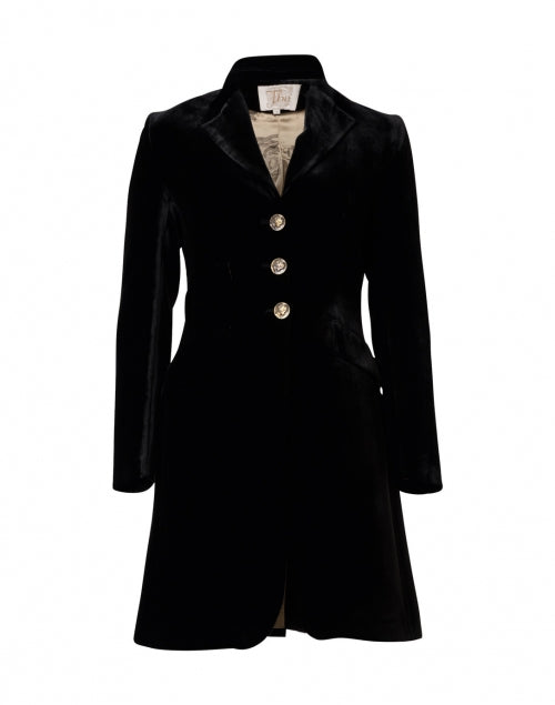 Black Classic Velvet Coat