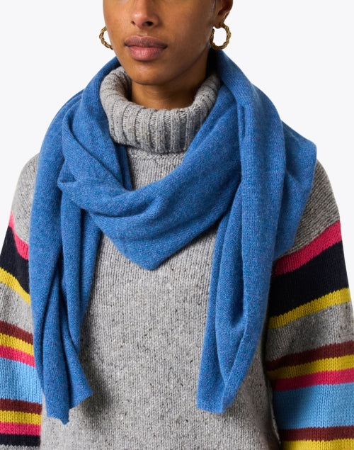 Heathered Blue Cashmere Ruana