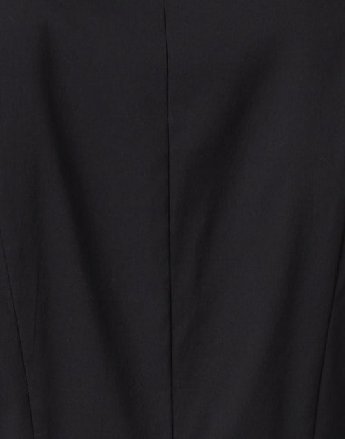 Godet Black Peplum Shirt Dress