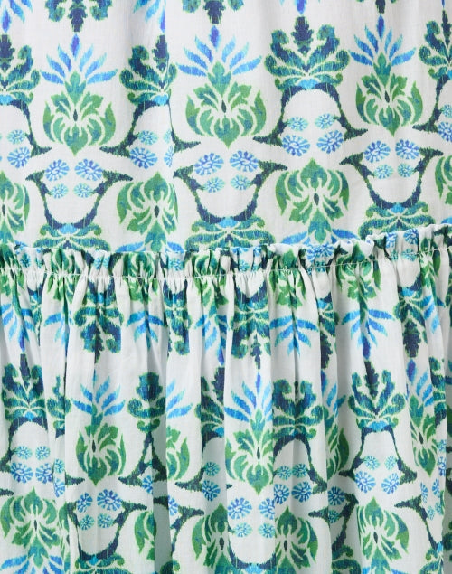 Mumi Blue and Green Print Shirt Dress