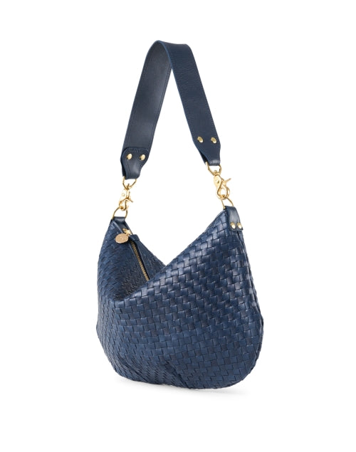 Moyen Navy Woven Messenger Bag