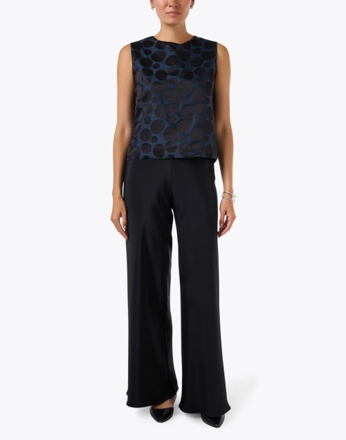 Chute Black Silk Wide Leg Pant